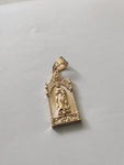 14k gold plated Virgin Mary pendant