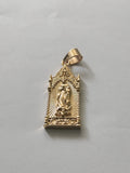 14k gold plated Virgin Mary pendant