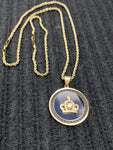14k 3mm Gold Plated Rope Chain and Pendent Set