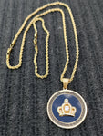 14k 3mm Gold Plated Rope Chain and Pendent Set