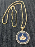 14k 3mm Gold Plated Rope Chain and Pendent Set