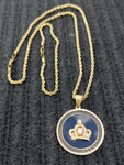 14k 3mm Gold Plated Rope Chain and Pendent Set