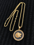 14k 3mm Gold Plated Rope Chain and Pendent Set