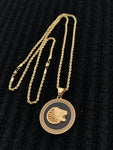 14k 3mm Gold Plated Rope Chain and Pendent Set
