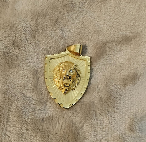 14k gold plated Lion pendant
