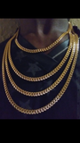 14k 6mm Gold Plated Cuban Link Chain